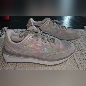 Fila Holographic Sneakers with Suede Overlay and Cushioned Sole Size 9
